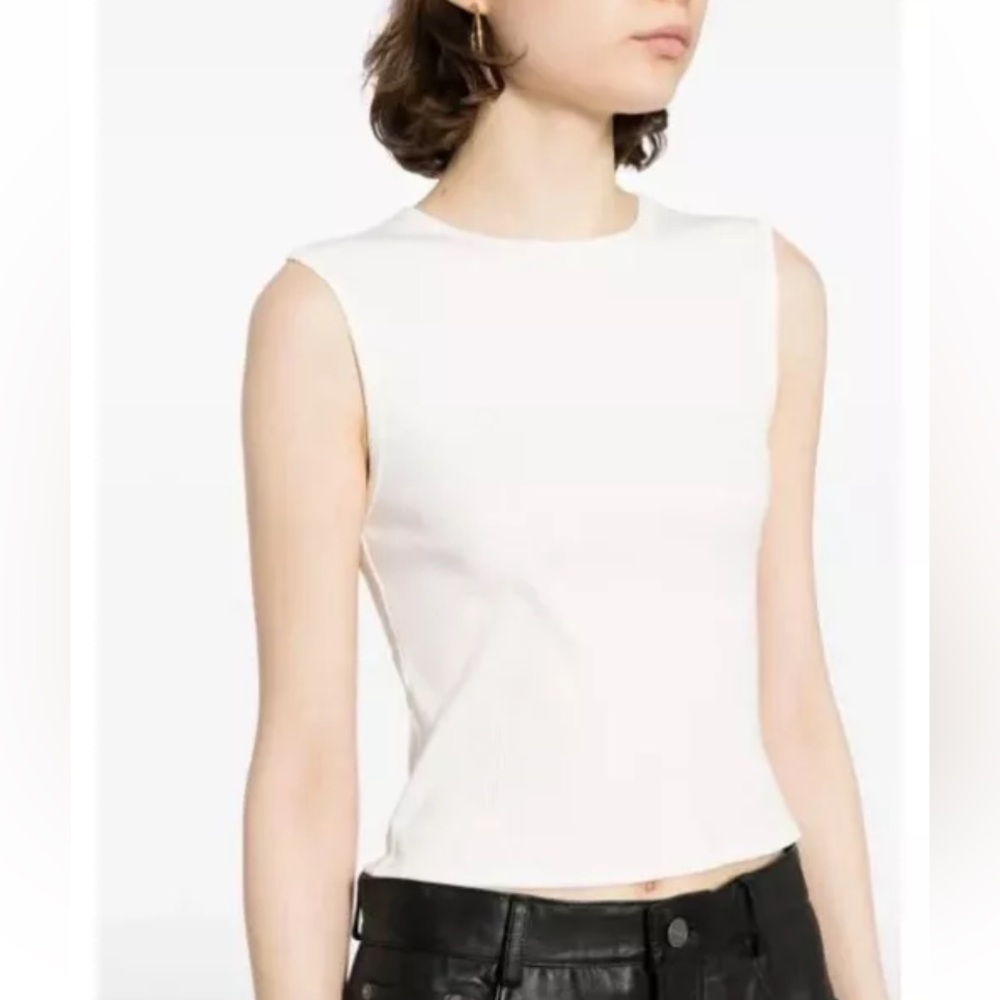 Reformation Women's White Sleeveless Summer Top Shirt 100% Microtencel Size XS